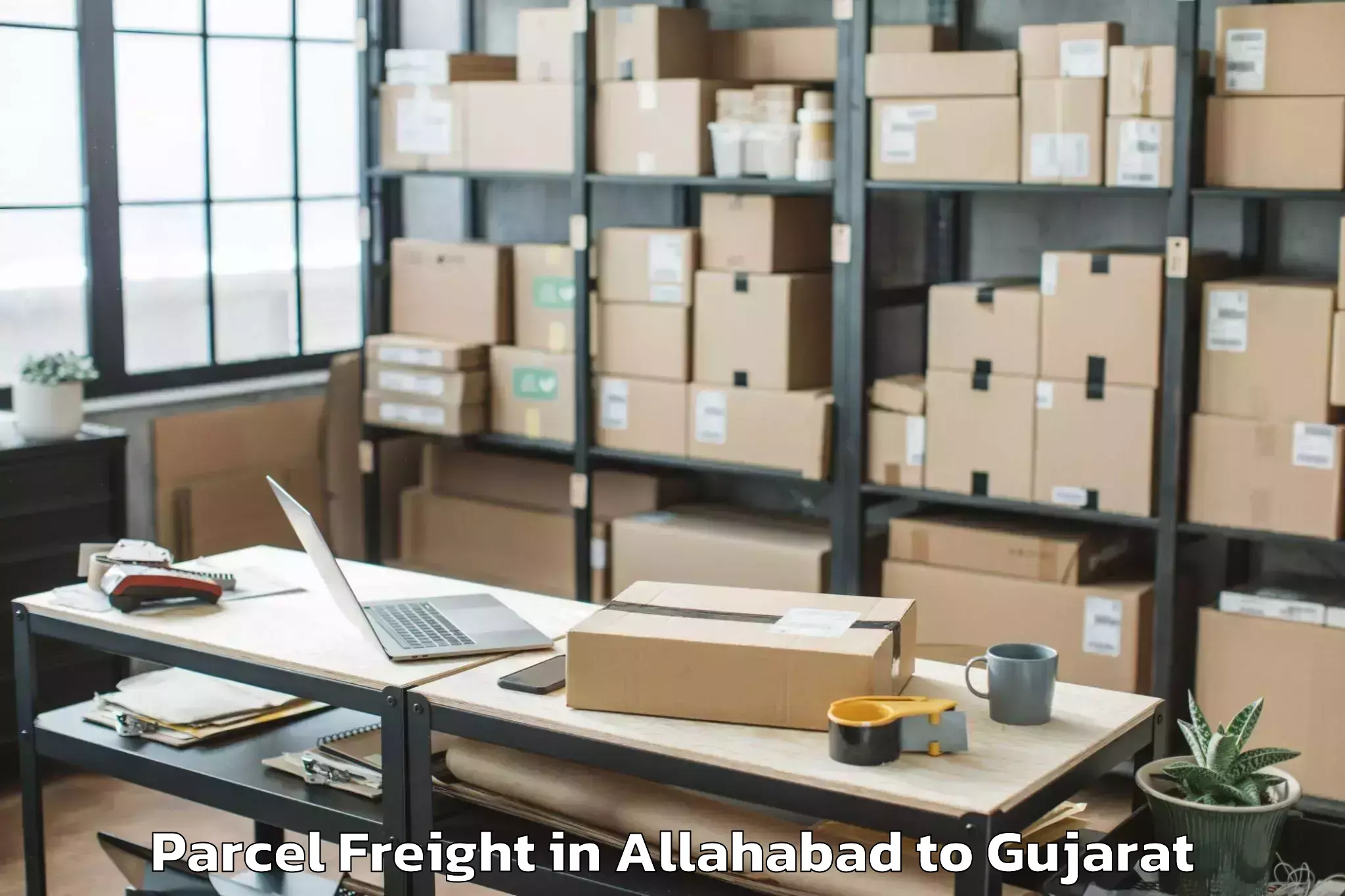 Book Your Allahabad to Vaghodia Parcel Freight Today